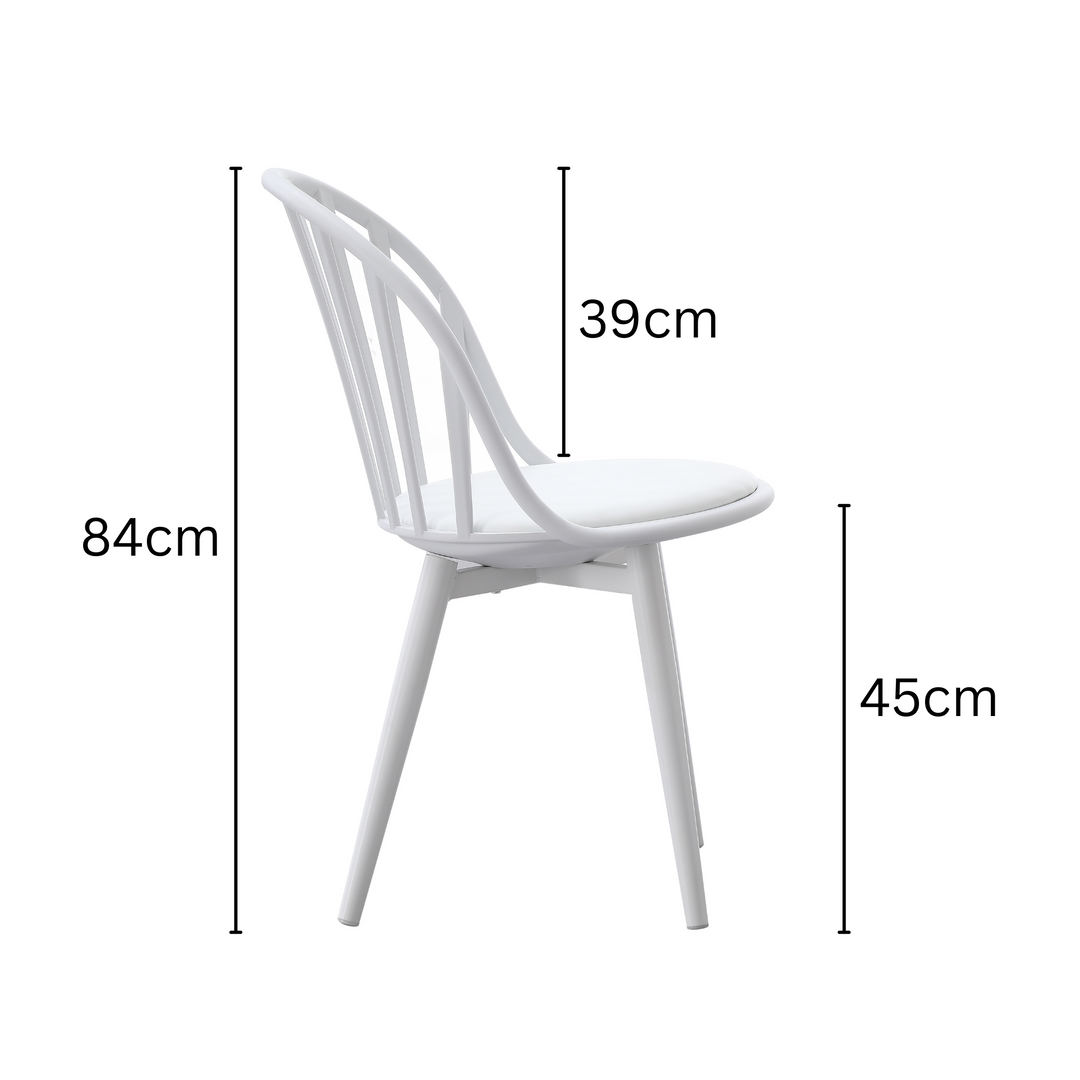 Jiri White Dining Chair - Fab Habitat , Chairs,
