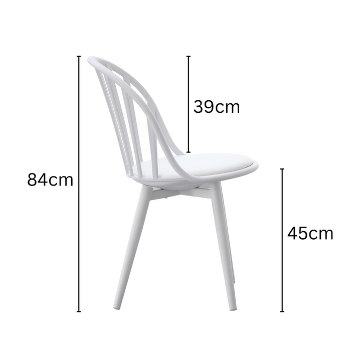 Jiri White Dining Chair - Fab Habitat , Chairs,