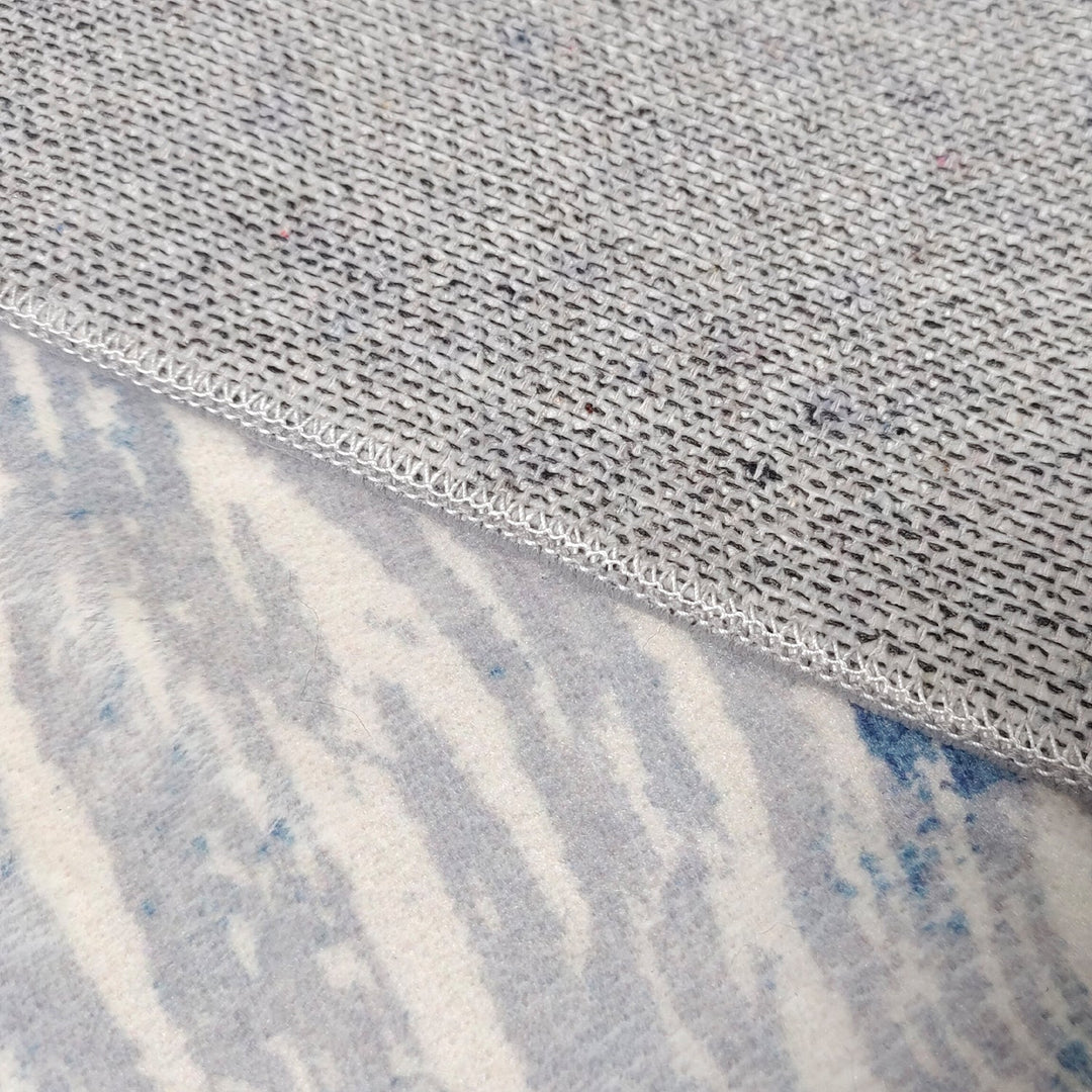 60 cm x 180 cm Shikar Blue Machine Washable Non Slip Kitchen Mat - Fab Habitat , Machine Washable Kitchen Mats, 