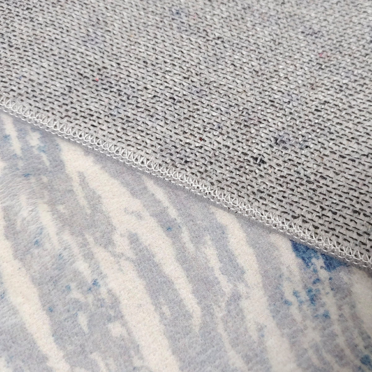 60 cm x 180 cm Shikar Blue Machine Washable Non Slip Kitchen Mat - Fab Habitat , Machine Washable Kitchen Mats, 