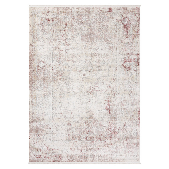 Khoasa Pale Rose Blush Modern Distressed Extra Large Rug