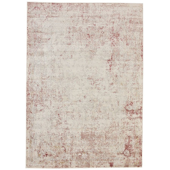Khoasa Pale Rose Blush Modern Distressed Rug
