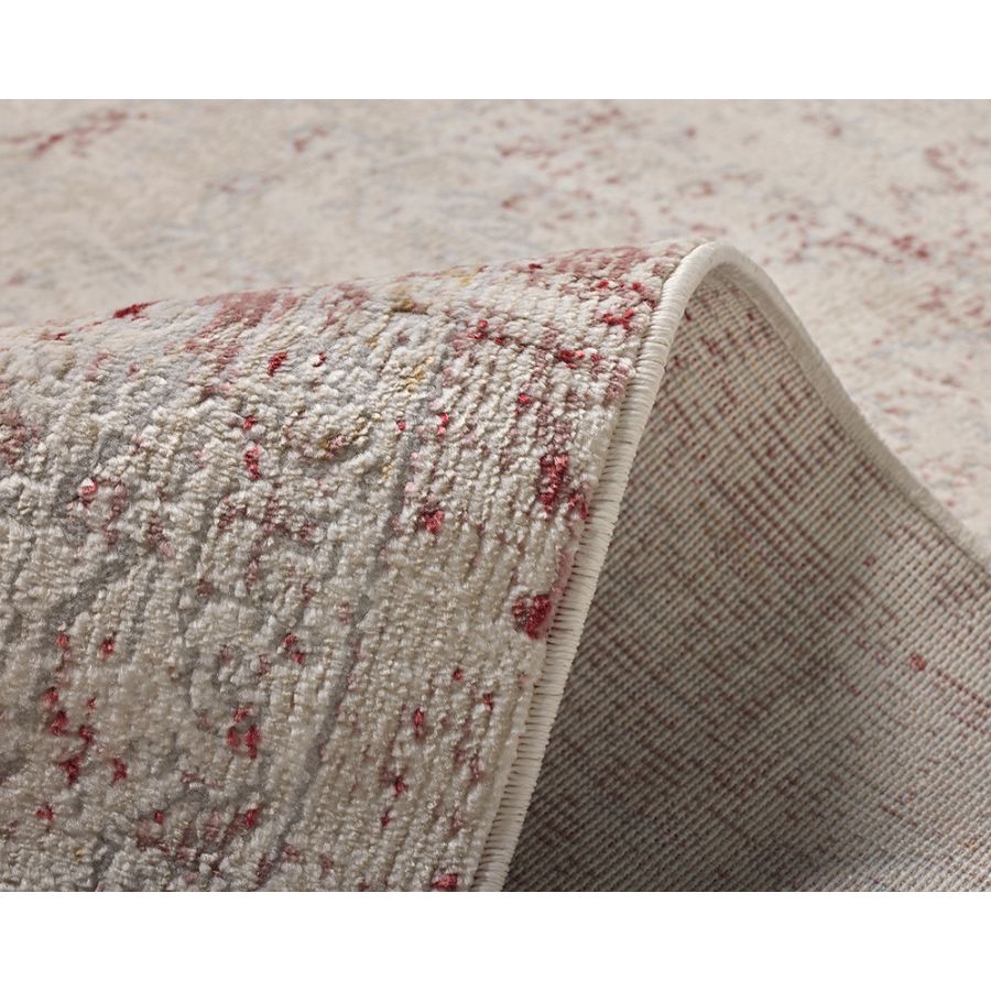 Khoasa Pale Rose Blush Modern Distressed Extra Large Rug