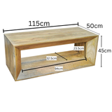 Khushi Natural Wooden Block Coffee Table