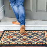 Kilim Multicolour PVC Backed Coir Doormat - Fab Habitat , Doormats, 