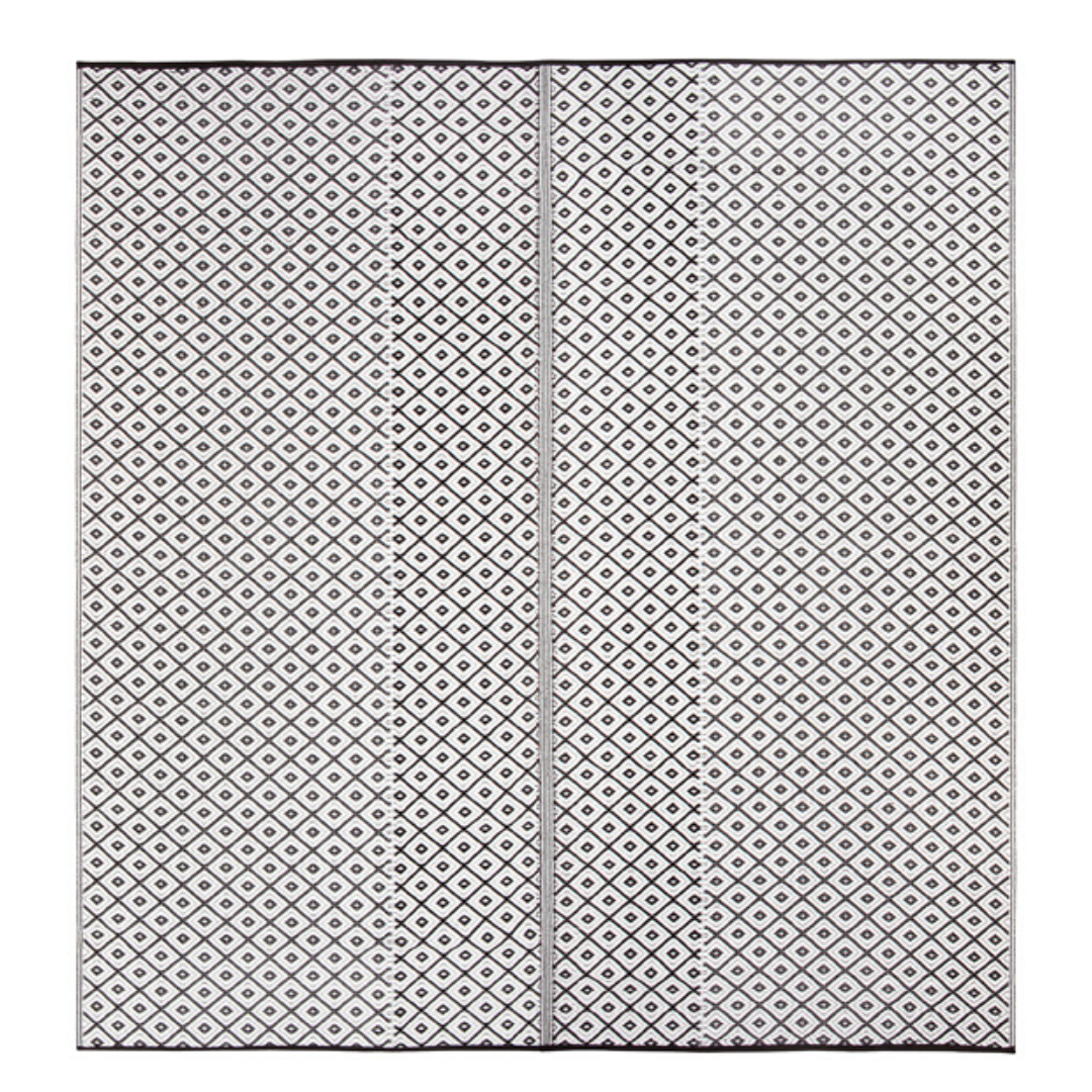 Kimberley Black & White Diamond Reversible Outdoor Picnic Rug - Fab Habitat , Picnic Rugs, 