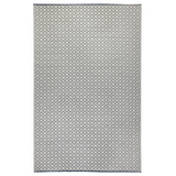 Kimberley Grey and White Diamond Recycled Plastic Outdoor Rug - Fab Habitat , Recycled Plastic Rugs & Mats, 