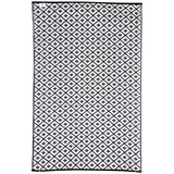 Kimberley Black and White Diamond Recycled Plastic Large Rug - Fab Habitat , Recycled Plastic Rugs & Mats, 