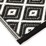 Kimberley Black & White Diamond Reversible Outdoor Picnic Rug - Fab Habitat , Picnic Rugs, 