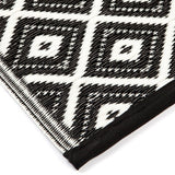 Kimberley Black & White Diamond Reversible Outdoor Picnic Rug - Fab Habitat , Picnic Rugs, 