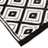Kimberley Black & White Diamond Reversible Outdoor Picnic Rug - Fab Habitat , Picnic Rugs, 