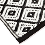 Kimberley Black & White Diamond Reversible Outdoor Picnic Rug - Fab Habitat , Picnic Rugs, 