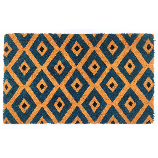 Kimberley Blue Diamond PVC backed Coir Doormat - Fab Habitat , Doormats, 