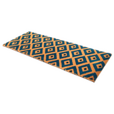 Kimberley Blue Diamond PVC Backed Long Coir Doormat - Fab Habitat , Doormats, 