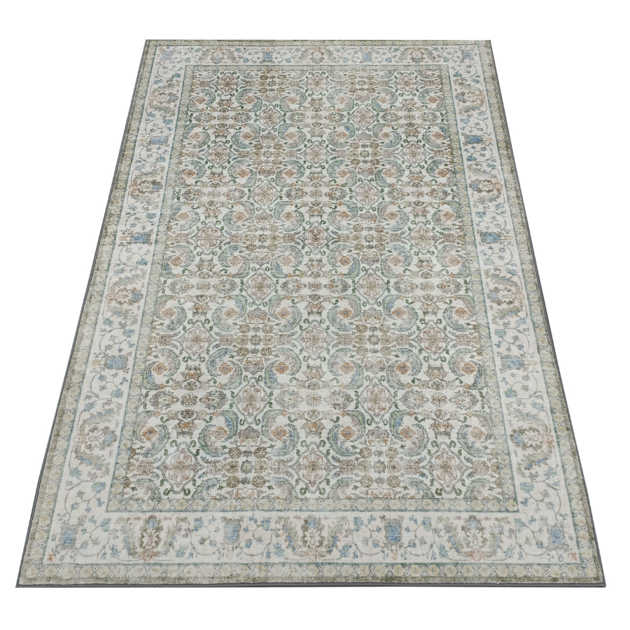 Kingston Multicoloured Distressed Machine Washable Rug