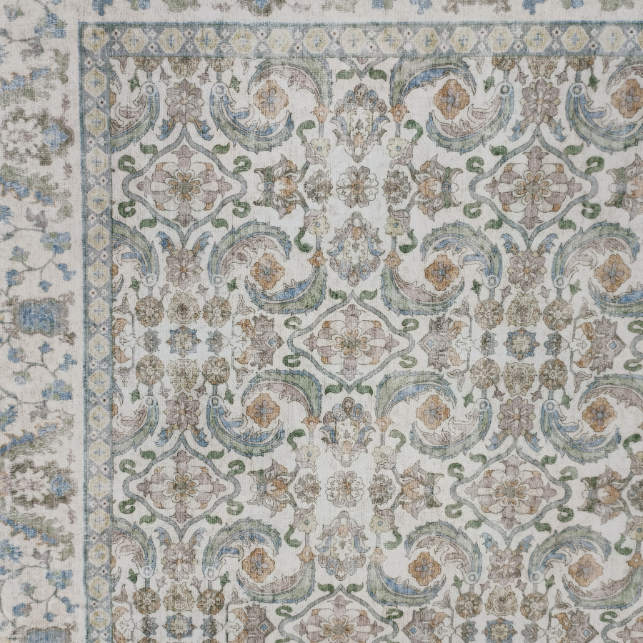 Kingston Multicoloured Distressed Machine Washable Rug
