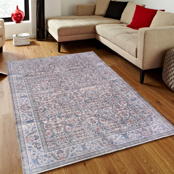 Kingston Multicoloured Distressed Machine Washable Rug