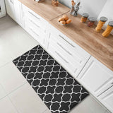 Renaissance Black & Grey Soft Padded Trellis Kitchen Mat - Fab Habitat , Soft Padded Kitchen Mats, 