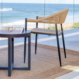 Knox Beige & Black Outdoor Dining Chair