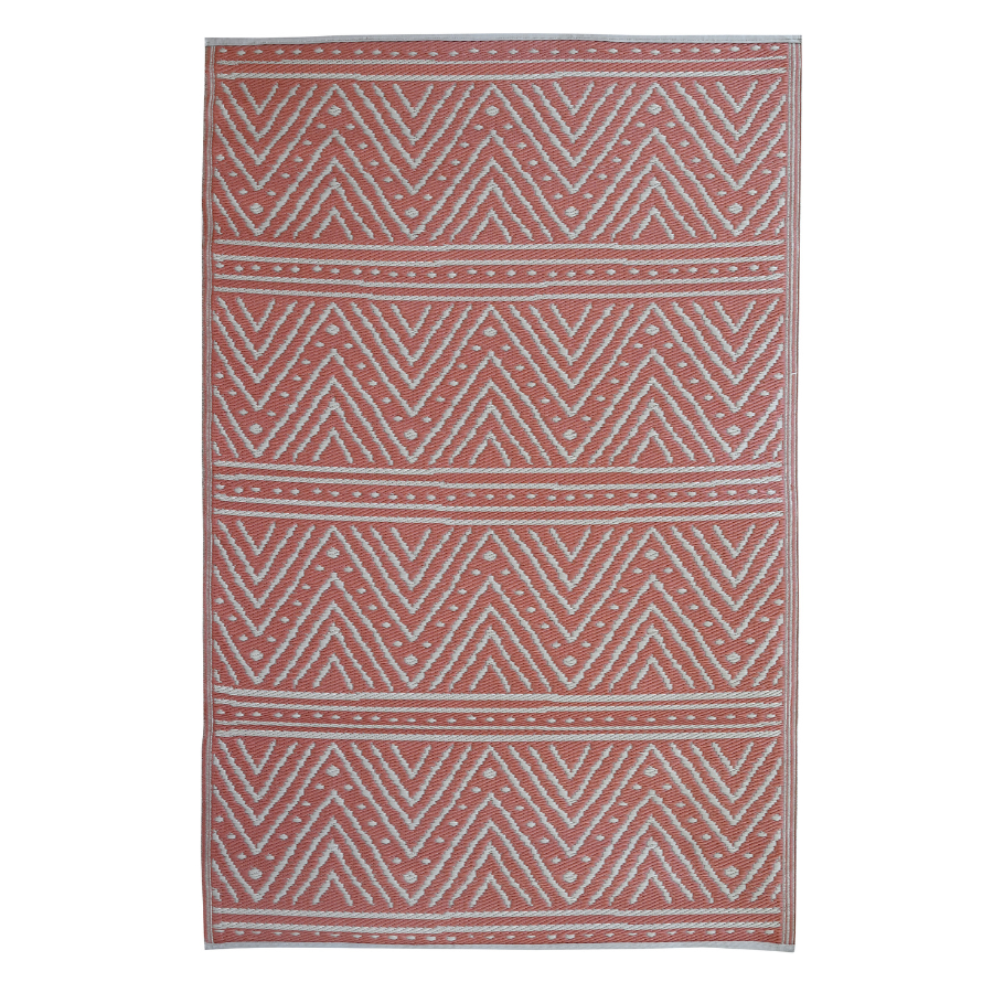 Kona Peach Recycled Plastic Large Outdoor Rug - Fab Habitat , Recycled Plastic Rugs & Mats, 