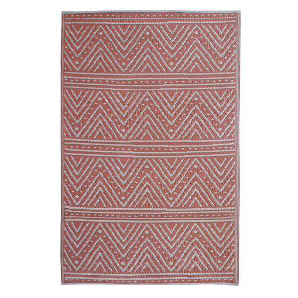 Kona Peach Recycled Plastic Large Outdoor Rug - Fab Habitat , Recycled Plastic Rugs & Mats, 