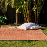 Kona Peach Recycled Plastic Large Outdoor Rug - Fab Habitat , Recycled Plastic Rugs & Mats, 