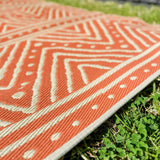 Kona Peach Recycled Plastic Large Outdoor Rug - Fab Habitat , Recycled Plastic Rugs & Mats, 