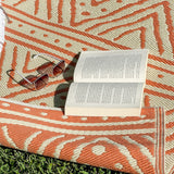 Kona Peach Recycled Plastic Outdoor Rug - Fab Habitat , Recycled Plastic Rugs & Mats, 