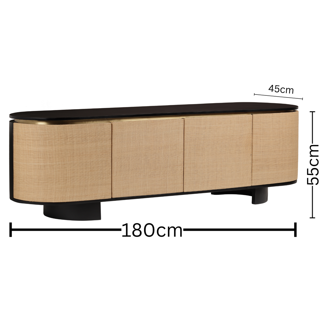 Koray Natural Entertainment TV Unit with Storage