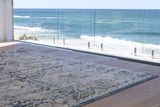 Kure Navy and White Traditional Distressed Large Rug