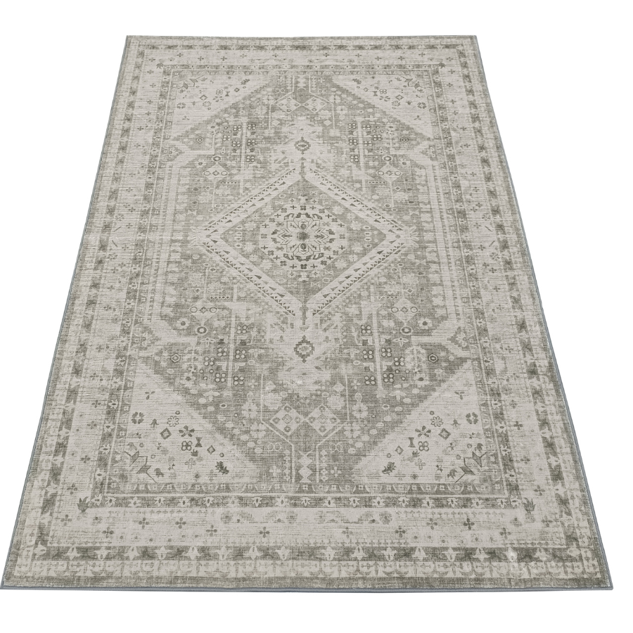 Lagos Grey Machine Washable Rug