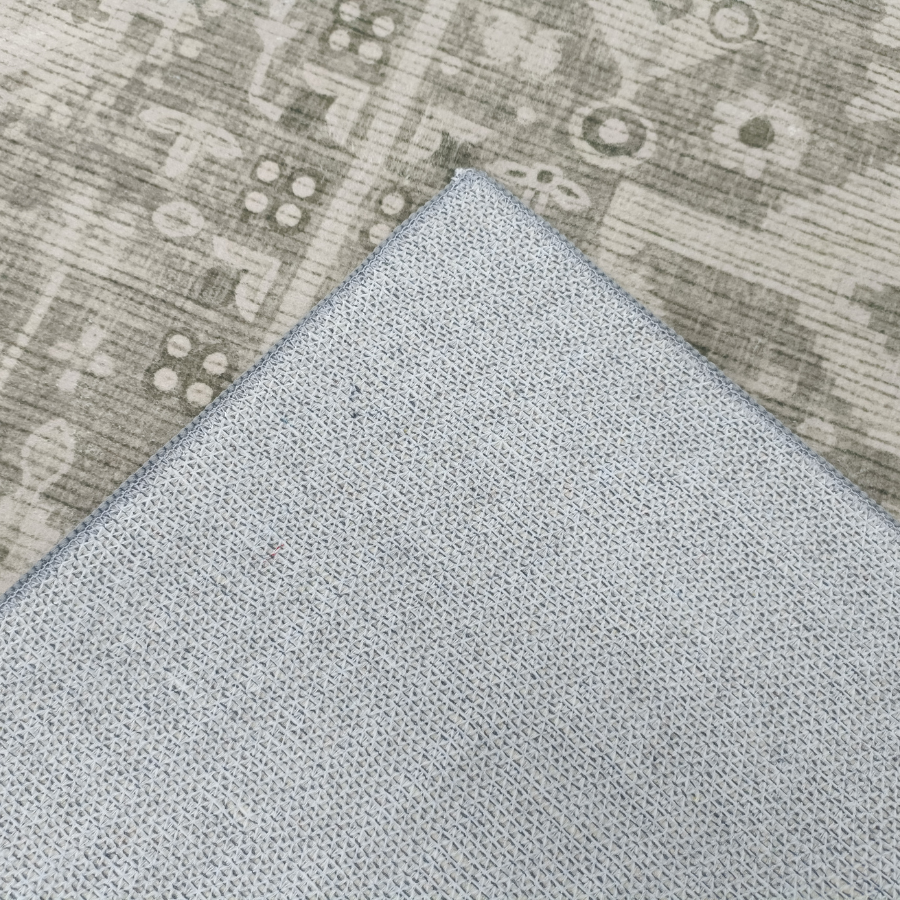 Lagos Machine Washable Large Grey Carpet Rug