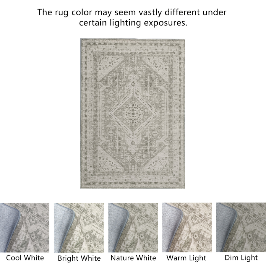Lagos Grey Machine Washable Rug