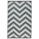 Laguna Paloma and White Chevron Large Outdoor Rug - Fab Habitat , Recycled Plastic Rugs & Mats, 