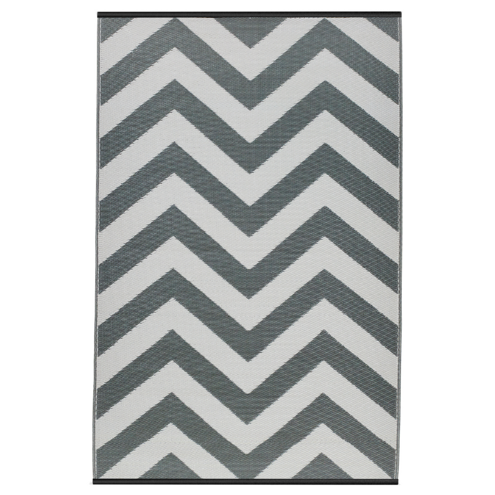 Laguna Paloma and White Chevron Large Outdoor Rug - Fab Habitat , Recycled Plastic Rugs & Mats, 