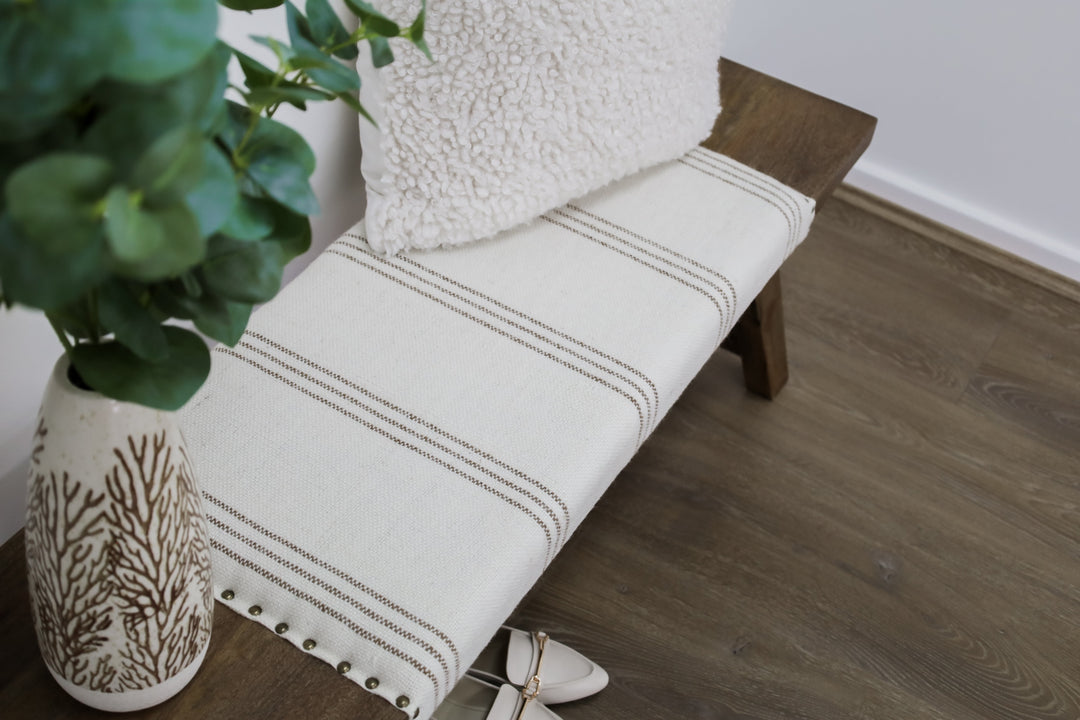 Interior room with Landour 120cm solid wood bench – buy online in Australia