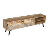 Leia 2 Doors Mango Wood 140 cm Modern Entertainment TV Unit Stand with Storage - Fab Habitat , TV Units, 