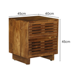 Leo Round Side Table – Natural Timber with Rattan – Buy Side Tables Online in Australia
