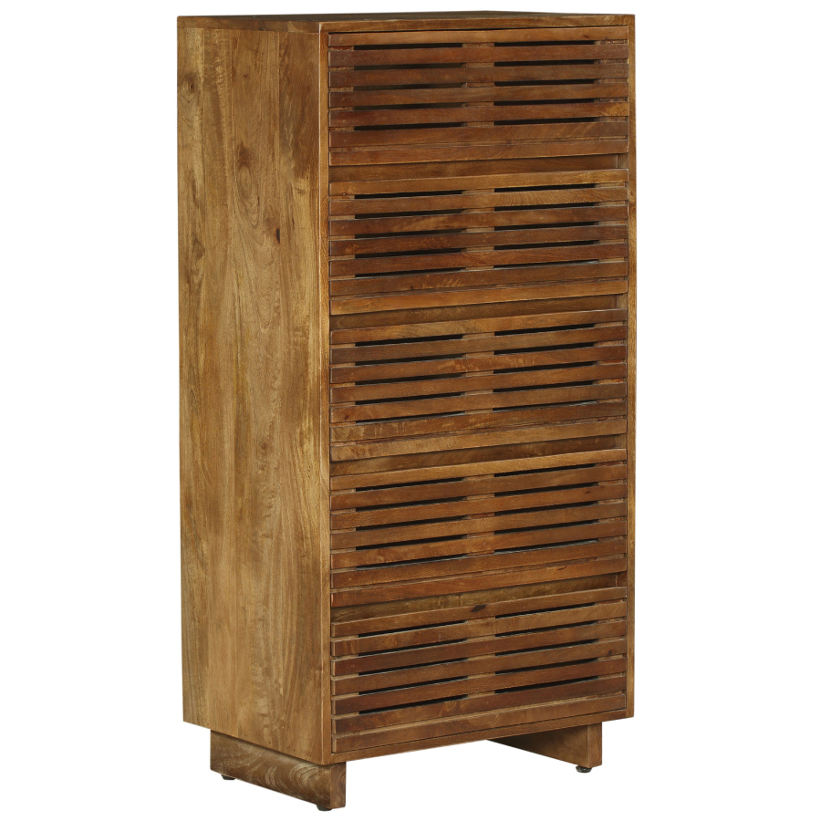 Leo Solid Wood Modern 5 Drawer Chest Tallboy - Fab Habitat , Chest Of Drawers, 