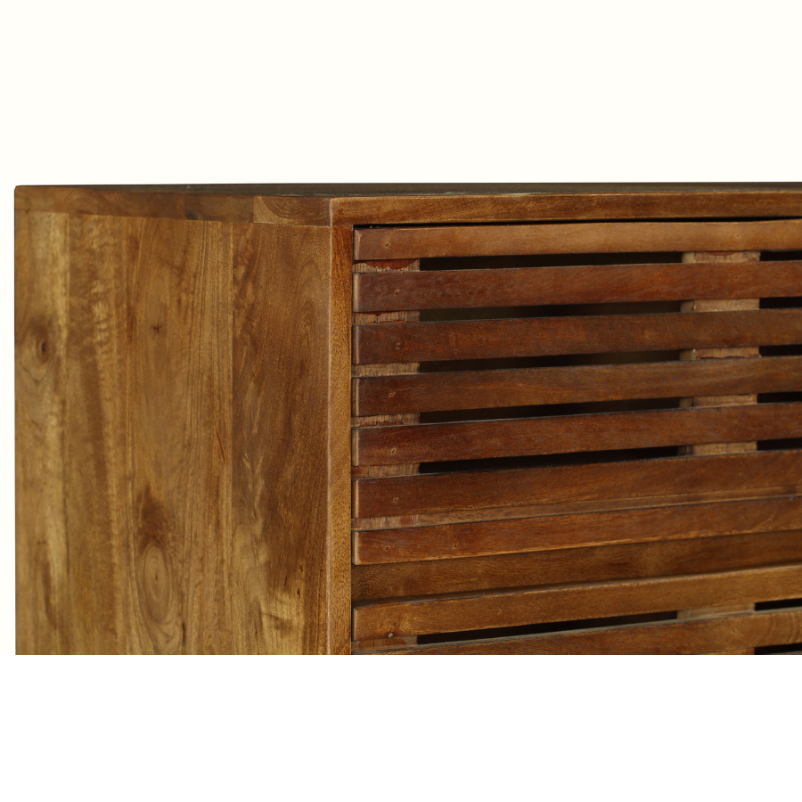 Leo Solid Wood Modern 5 Drawer Chest Tallboy - Fab Habitat , Chest Of Drawers, 