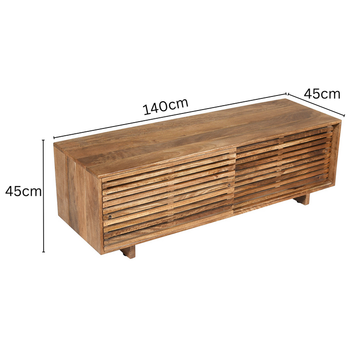 Leo TV Unit 140cm – Rattan and Wood Entertainment Unit – Buy TV Entertainment Units Online in Australia