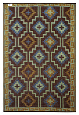 Lhasa rug – back view in chocolate brown – 180x120cm – available in Australia