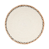 Set Of 4 Linnet 38 cm Cream Jute Braided Round Placemats - Fab Habitat , Placemats, 