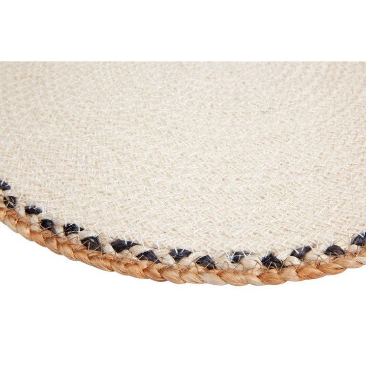 Set Of 4 Linnet 38 cm Cream Jute Braided Round Placemats - Fab Habitat , Placemats, [product_size],