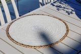 Set Of 4 Linnet 38 cm Cream Jute Braided Round Placemats