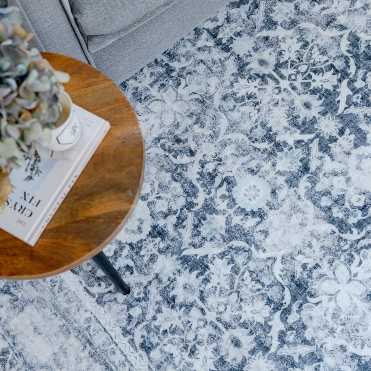 Meknes Monochrome Traditional Distressed Large Rug - Fab Habitat , Soft And Plush Turkish Rugs, 