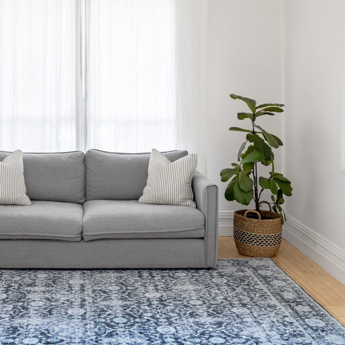 Meknes Monochrome Traditional Distressed Large Rug - Fab Habitat , Soft And Plush Turkish Rugs, 