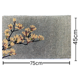 Magnolia Grey Doormat 45x75 – Stylish Floral Entry Mat – Buy Online in Australia
