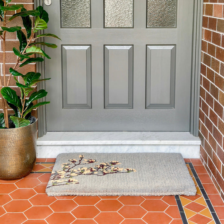 Magnolia Grey 100% Coir Doormat - Fab Habitat , Doormats, 