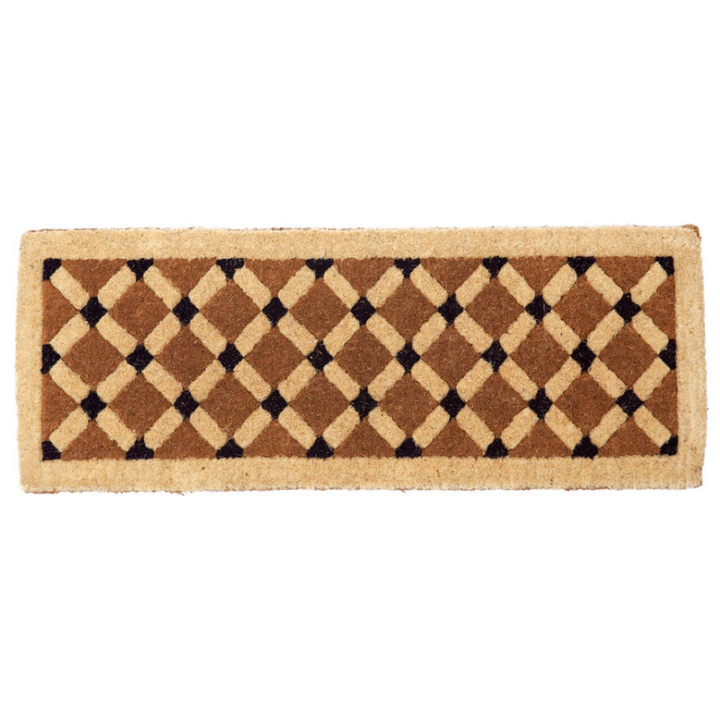 Mahi Diamond Geometrical Two Toned Thick Coir Doormat - Fab Habitat , Doormats, [product_size],